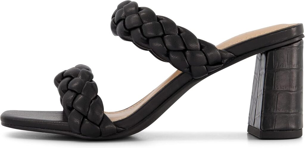 Dunes + CUSHIONAIRE Iris Braided Heel Sandal in Wide Width