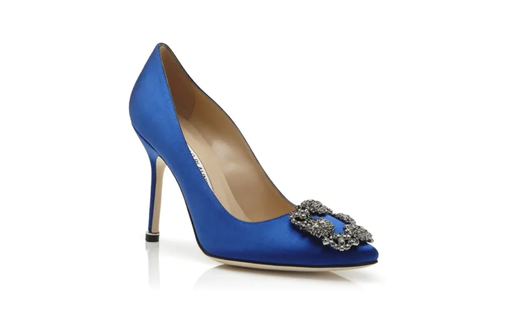 fb8ee3a1eaa8f9ee9dad975de57e6f2e0f5cd82a designer women blue satin jewel buckle pumps hangisi 53