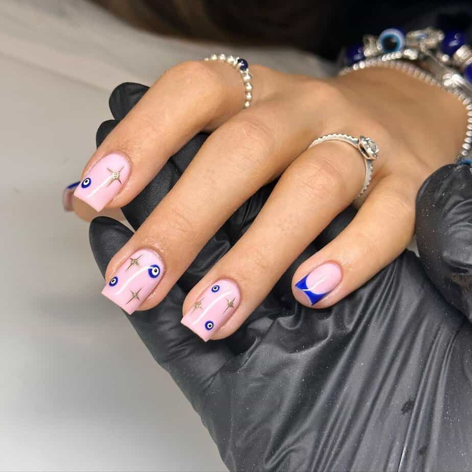 18 Cute Evil Eye Nails To Feel Safe And Protected