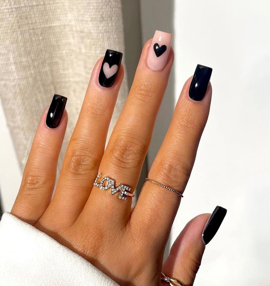 20 Incredible Ideas For Black Nails For The Modern Woman