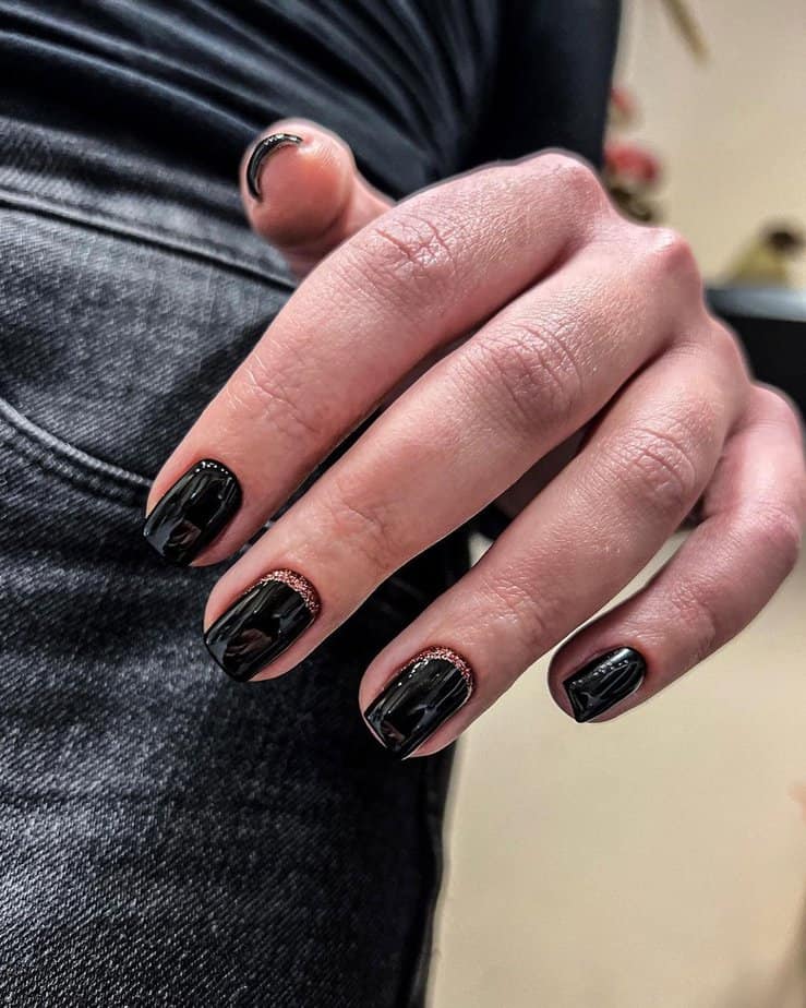 20 Incredible Ideas For Black Nails For The Modern Woman