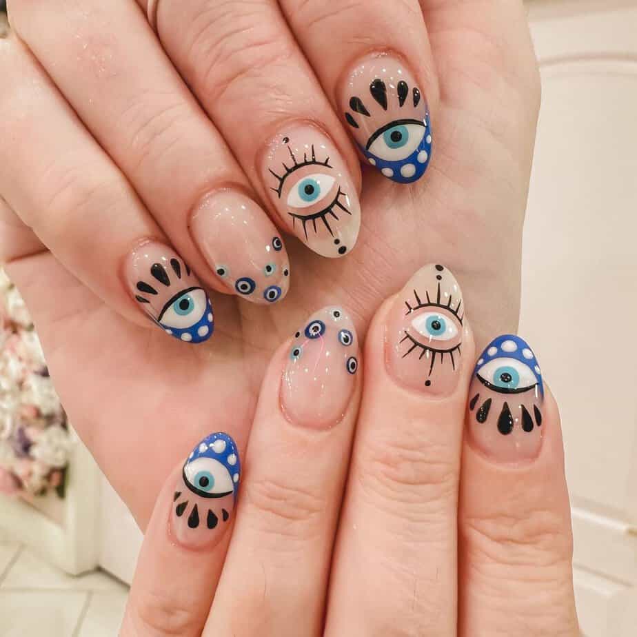 18 Cute Evil Eye Nails To Feel Safe And Protected