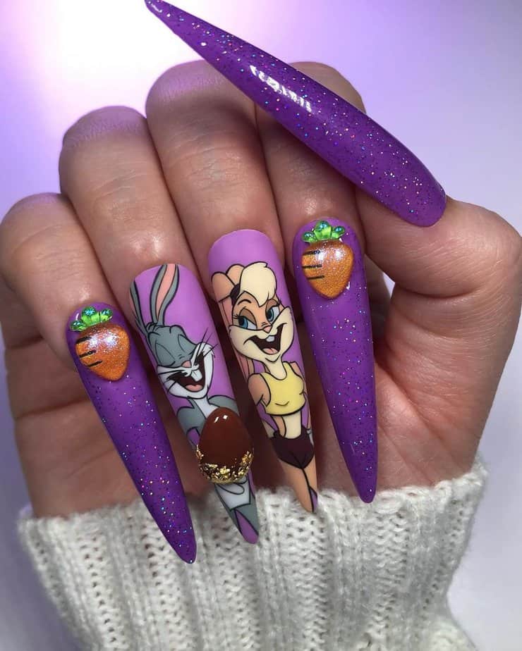 36 Fun Cartoon Nail Designs For Your Next Manicure