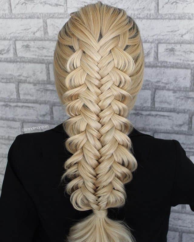 Twist edges Fishtail braid