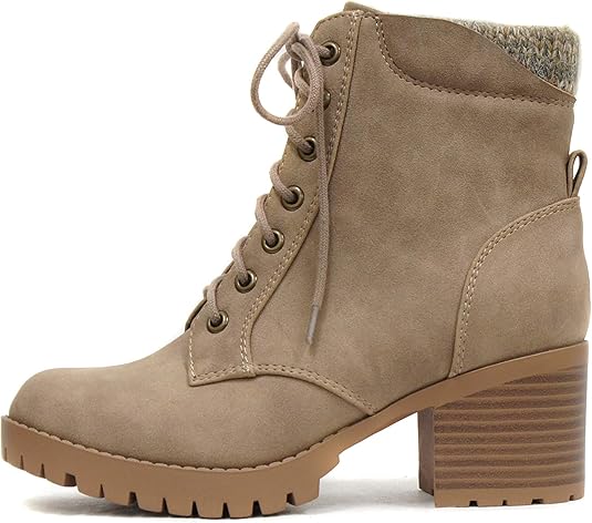 Light taupe ankle boots