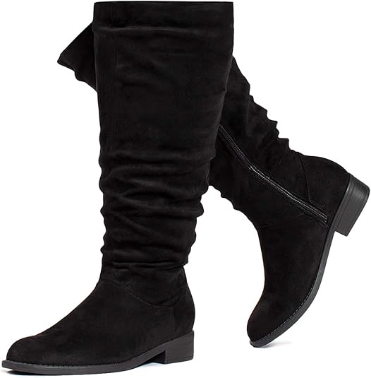 Slouchy knee high boots