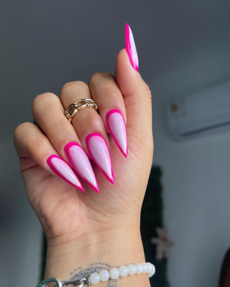 15. Hot pink tips for the bold