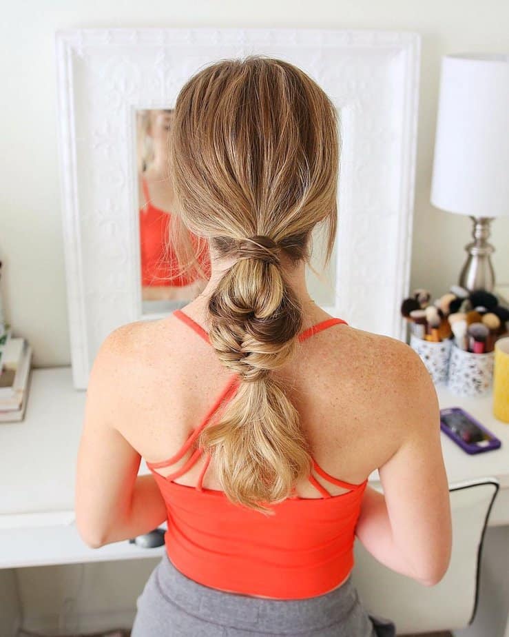 18. Fishtail braided ponytail