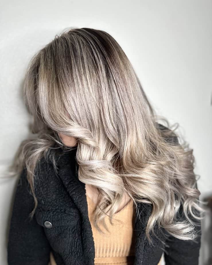 Ash blonde highlights