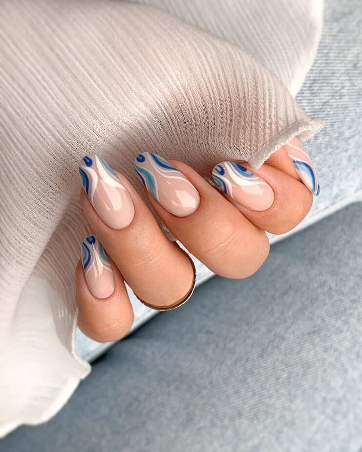 Blue swirls