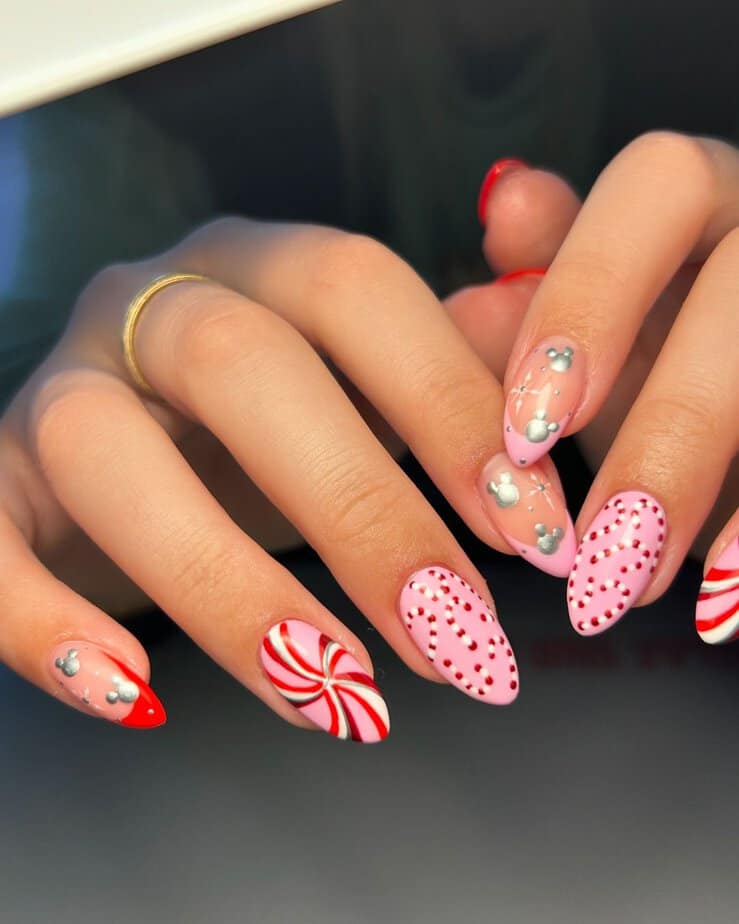 Candy cane nails