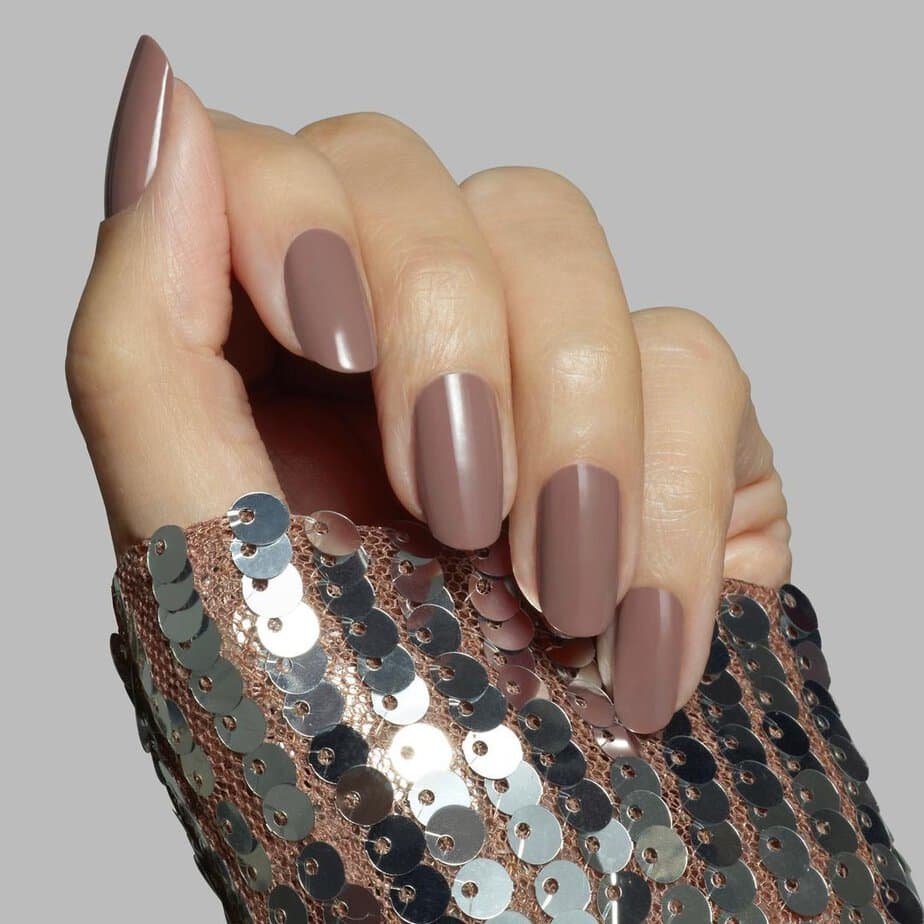 Dark taupe nails