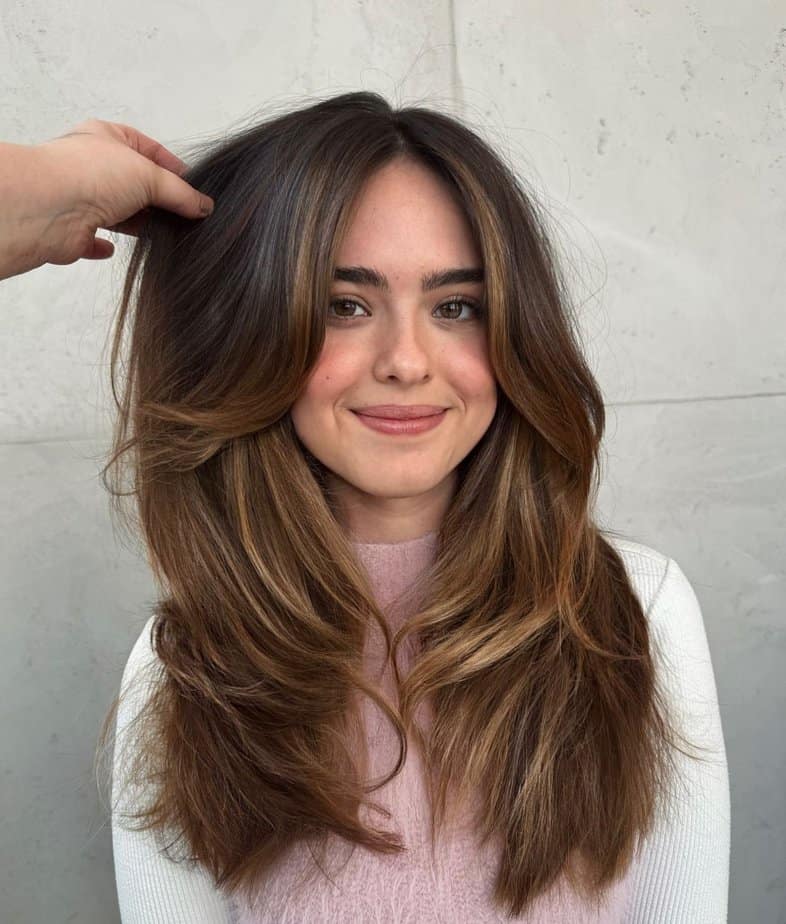 Modern brown balayage