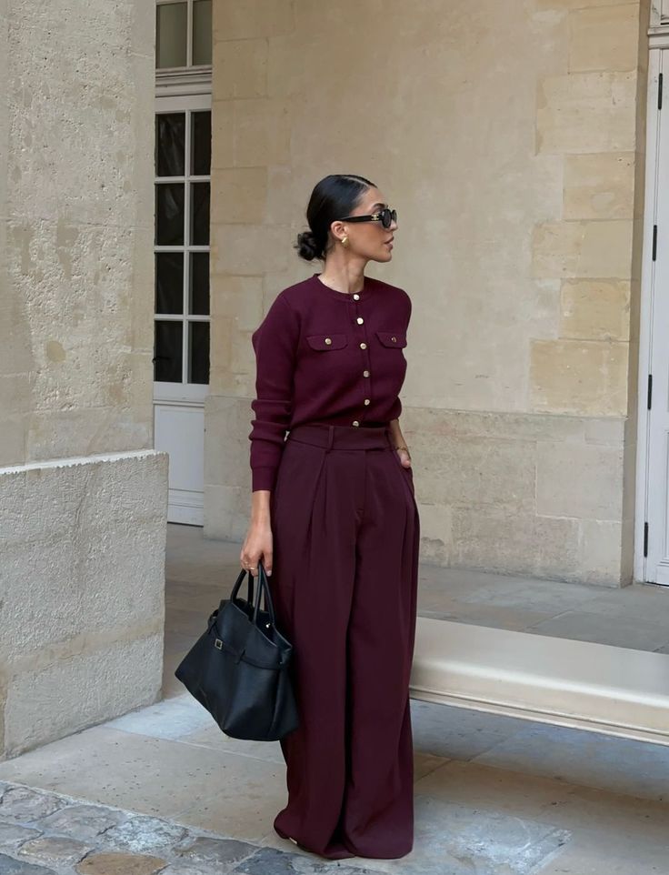 Monochromatic Elegance in Burgundy