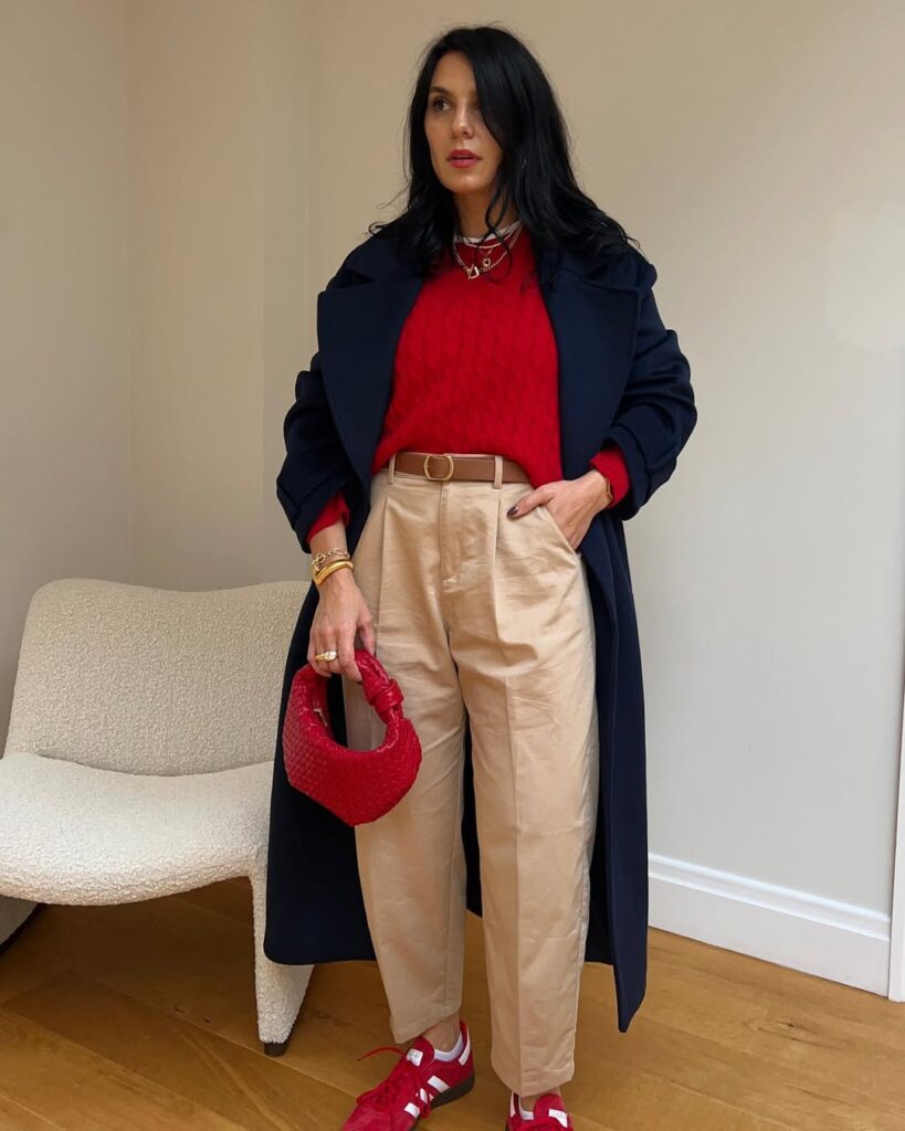 Navy Trench Coat and Trousers