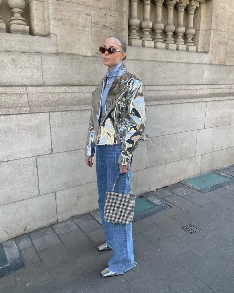 Reflective Boots and a Leather Jacket