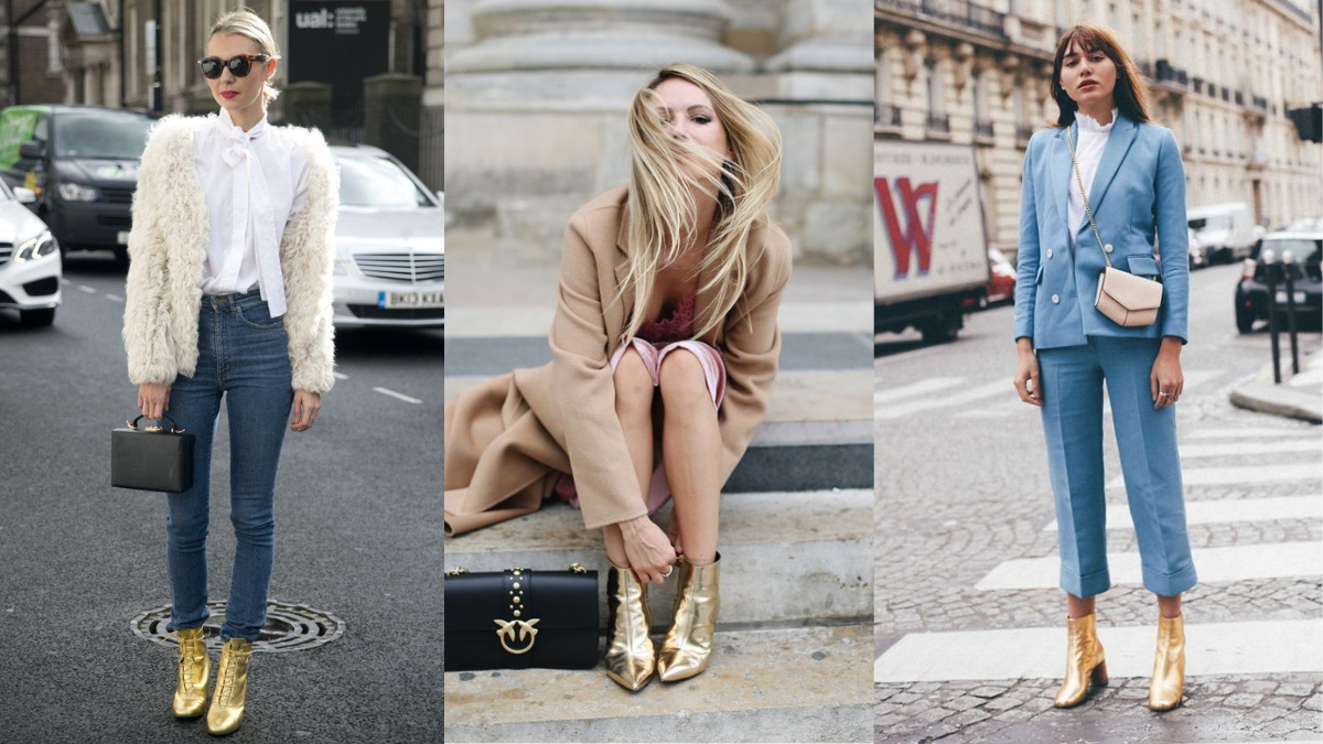 Shimmer and Shine with These Metallic Ankle Boot Outfit Ideas