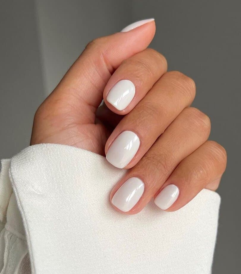 Sophisticated white nails