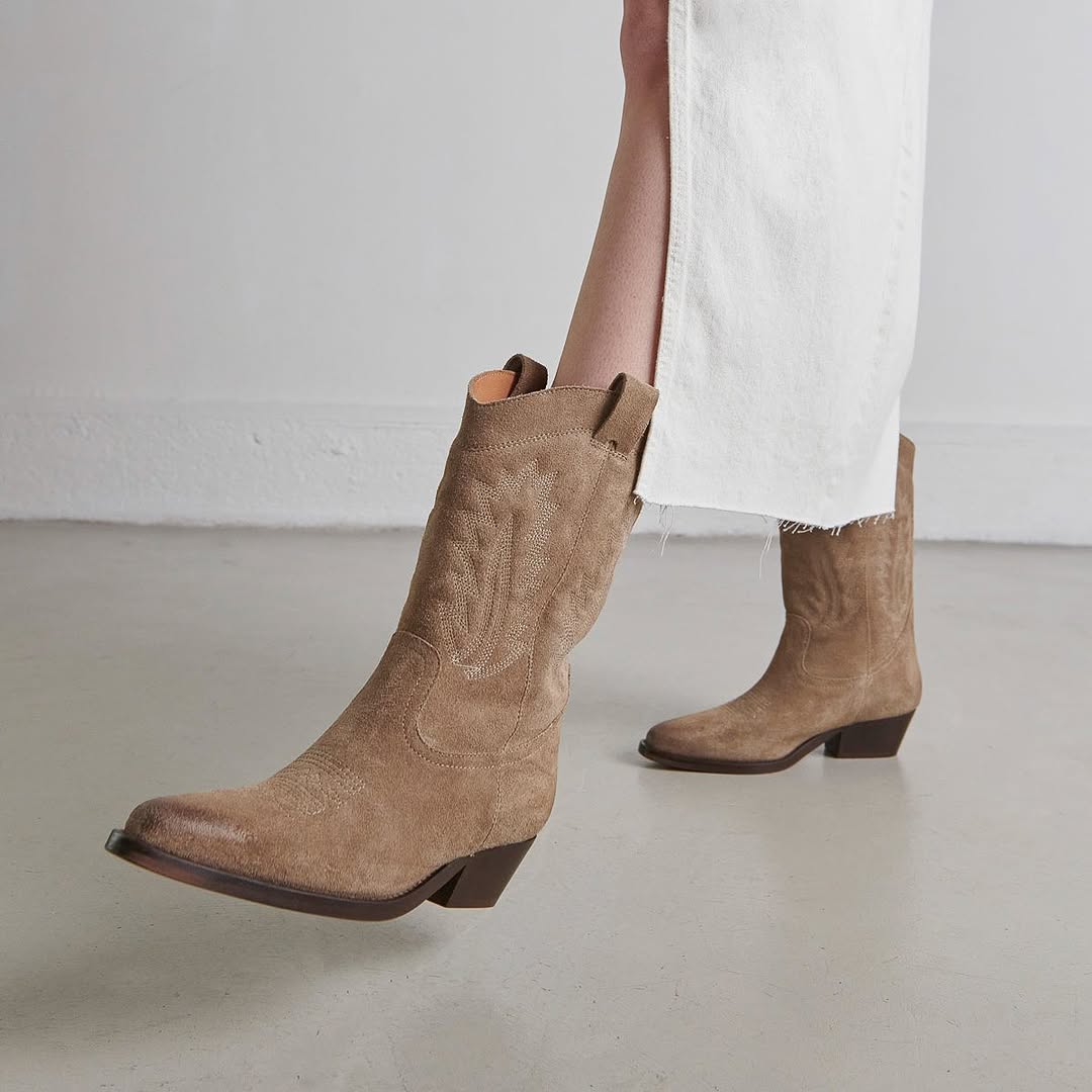 Suede Cowboy Boots