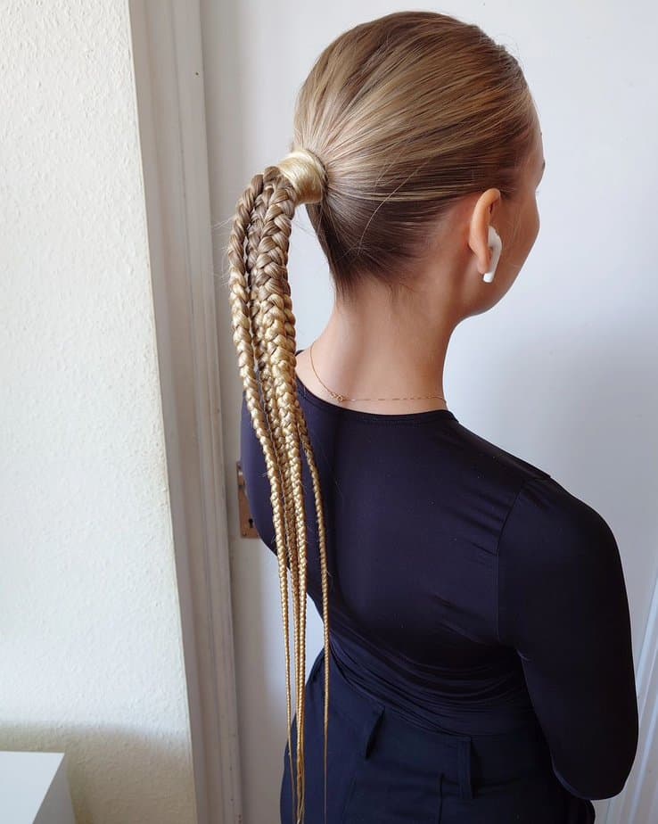 17. Multi braided ponytail