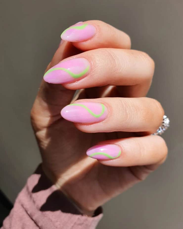 Baby pink nails