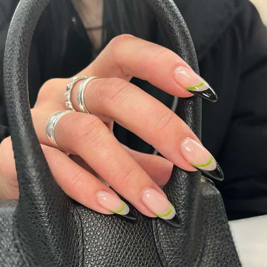 Bold double French nails