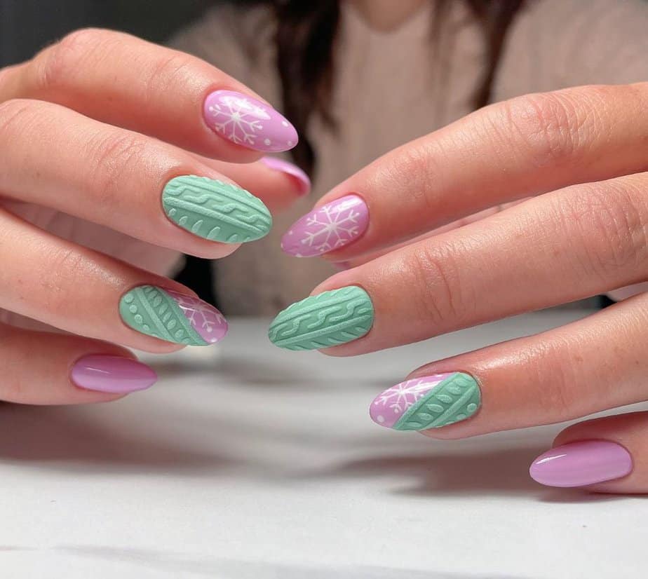 Lilac and mint