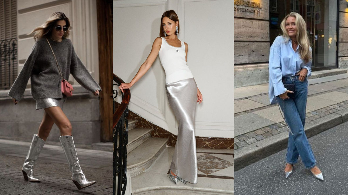 Silver Shoes Are the New Trend — Here Are 10 Ways Fashion Girls Are Wearing Them