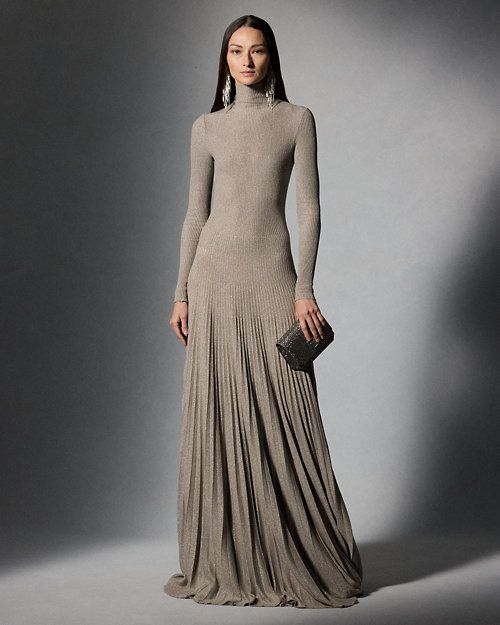 Turtleneck Evening Dress