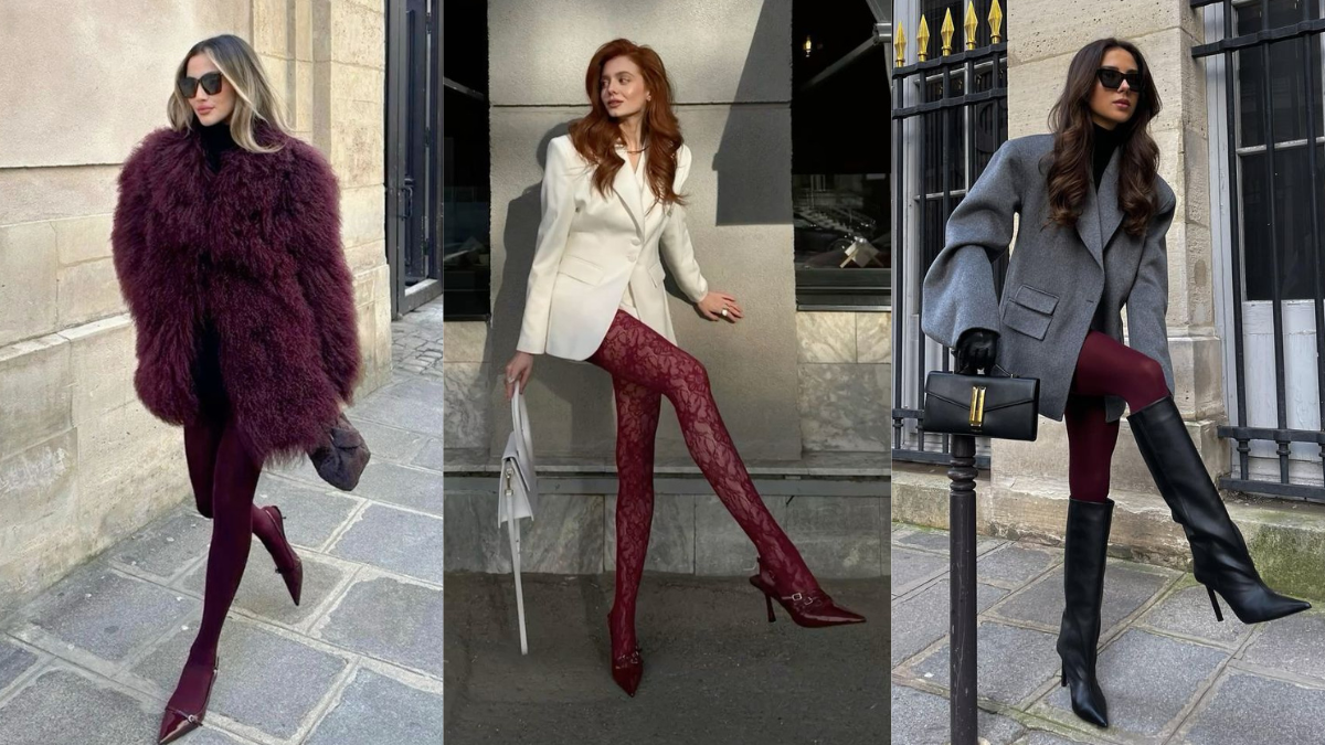 Want to Boost Your Style with Luxury? Burgundy Tights Are the Perfect Choice!