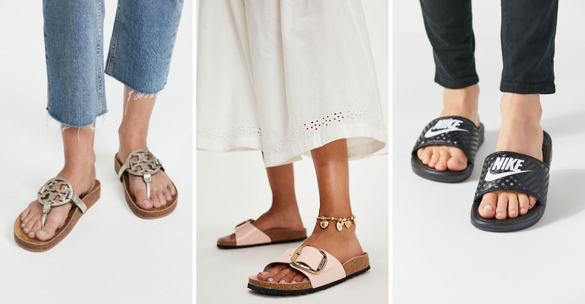 6 Slides That Look Like Shower Shoes—& 6 That Are Vacation-Ready