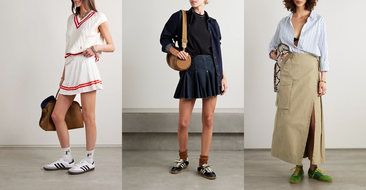 6 Skirts That Nail the Retro Sneaker Look — & 3 That Throw It Off