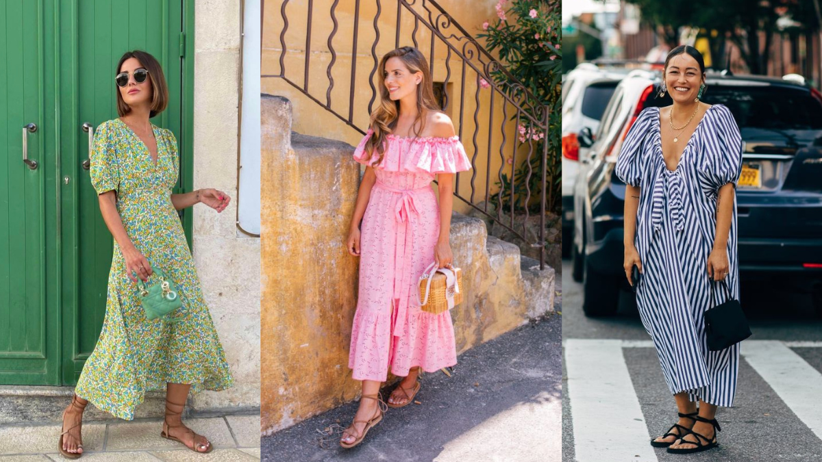 Flowy Dresses and Flat Sandals Are the Perfect Summer Match—Here’s How to Style Them