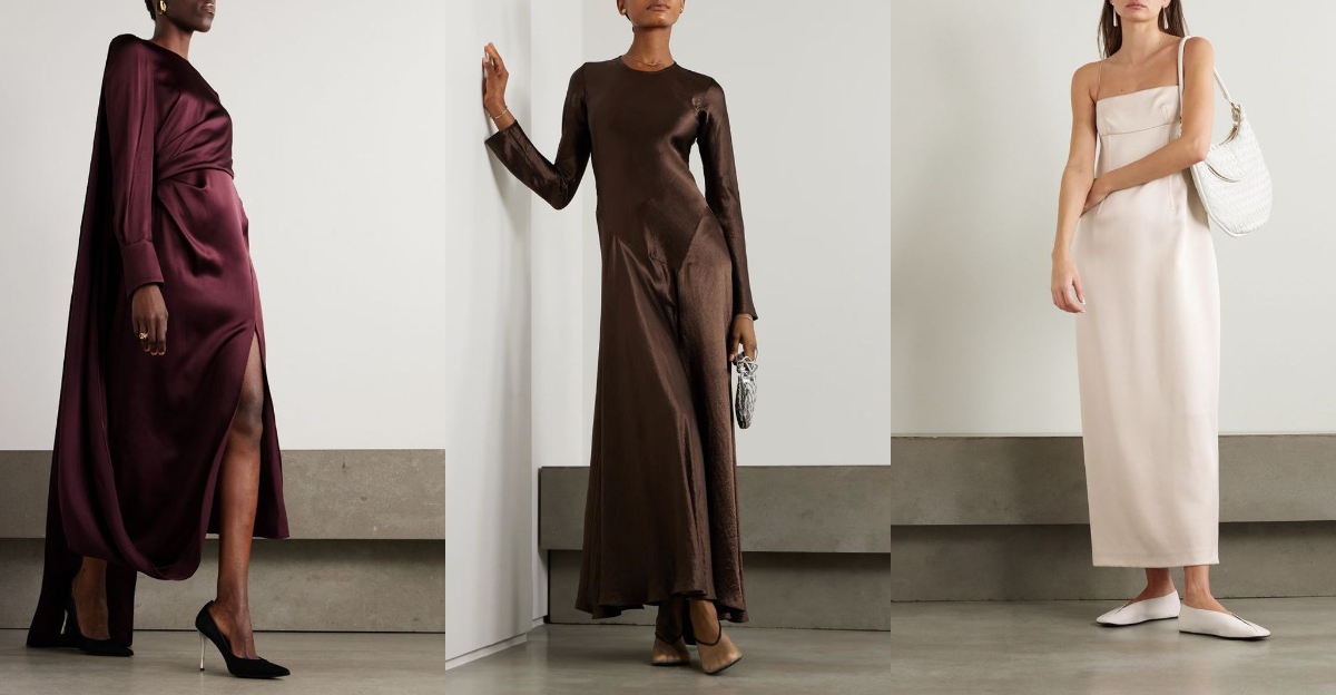 Satin Dresses Are Still Going Strong—Here’s How to Ground Them With the Perfect Shoes