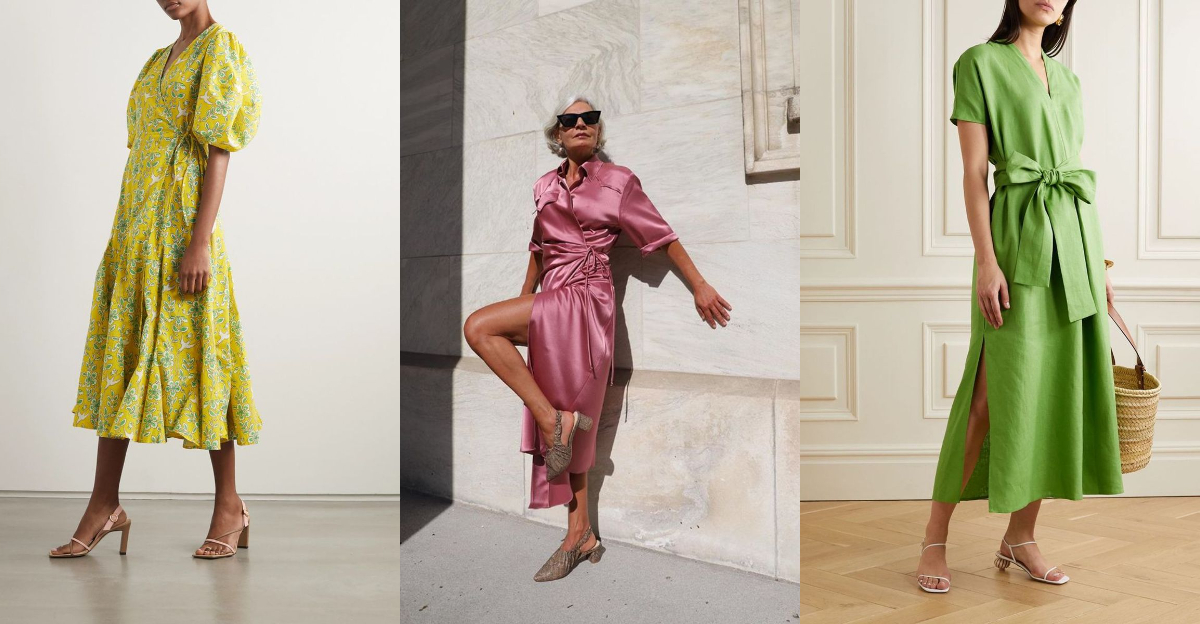 Wrap Dresses Were Made for Women Over 50—Here’s What Shoes To Wear With Them