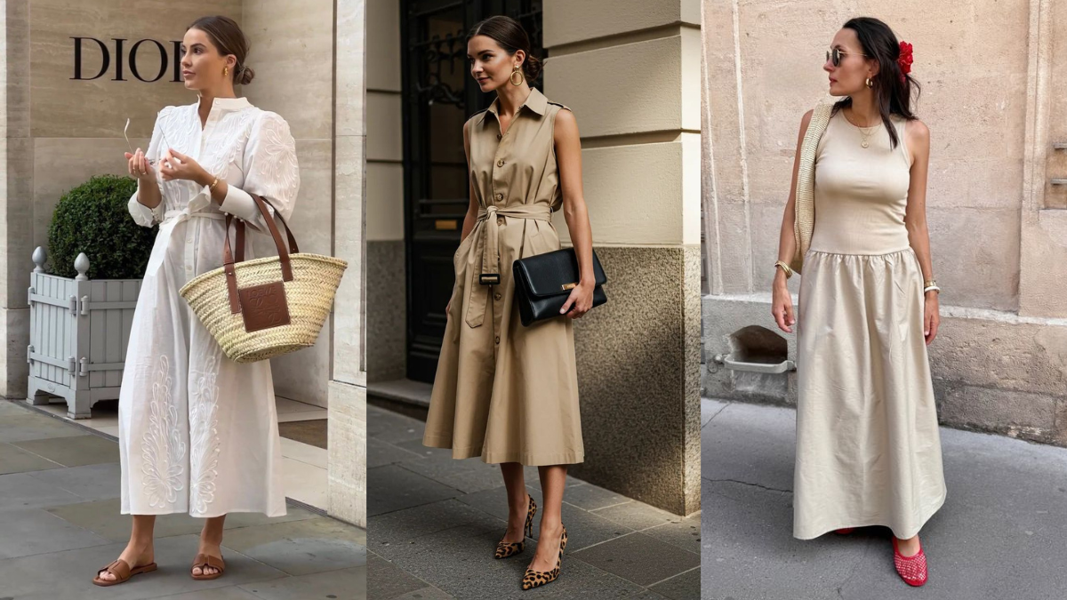 Beige Dresses Are a Blank Canvas—These 12 Shoe Colors Make Them Pop