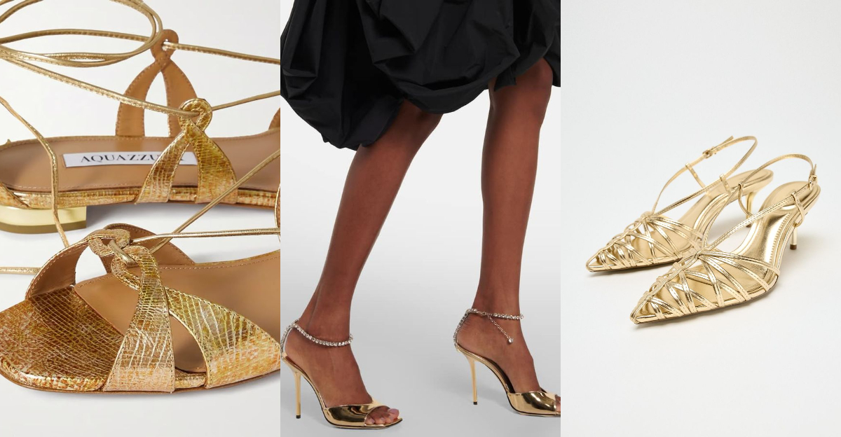 These 12 Stylish Gold Sandals Hit Different on Tanned Skin—Prepare to Wear Them Nonstop