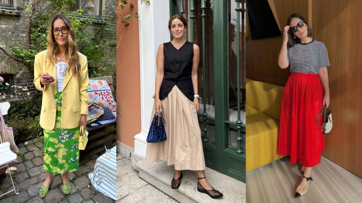 11 Midi Skirt & Shoe Combos That’ll Carry You Through Summer in Style