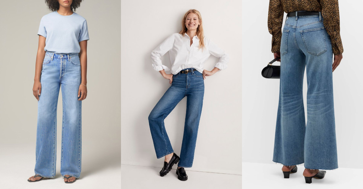 The Best Wide Leg Jeans for Women Over 40
